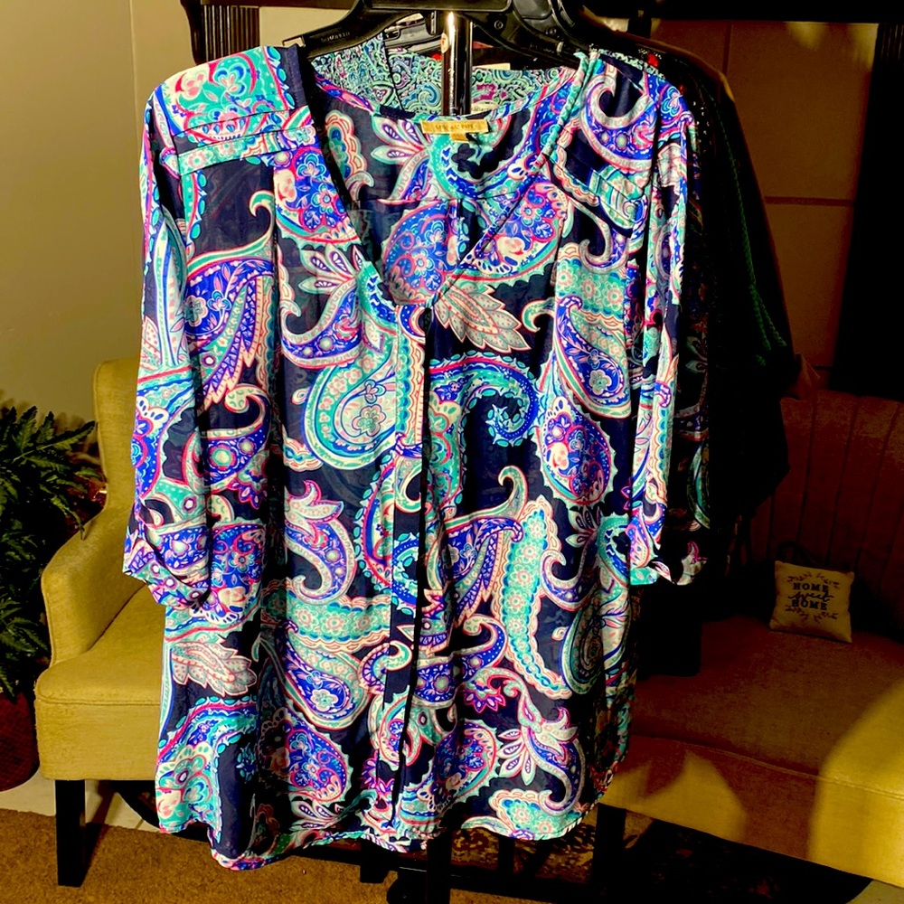 Skies are Blue top from Stitchfix XL